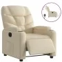 Sillón reclinable eléctrico de tela crema de , Sillones - Ref: Foro24-3204581, Precio: 250,16 €, Descuento: %