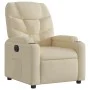 Sillón reclinable eléctrico de tela crema de , Sillones - Ref: Foro24-3204581, Precio: 250,16 €, Descuento: %