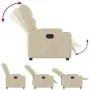 Sillón reclinable eléctrico de tela crema de , Sillones - Ref: Foro24-3204581, Precio: 250,16 €, Descuento: %