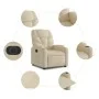 Sillón reclinable eléctrico de tela crema de , Sillones - Ref: Foro24-3204581, Precio: 250,16 €, Descuento: %