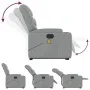 Sillón de masaje eléctrico reclinable elevable tela gris claro de , Sillones - Ref: Foro24-3204632, Precio: 349,07 €, Descuen...