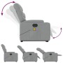 Sillón de masaje eléctrico reclinable elevable tela gris claro de , Sillones - Ref: Foro24-3204632, Precio: 326,08 €, Descuen...