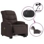 Sillón masaje eléctrico reclinable elevable tela marrón oscuro de , Sillones - Ref: Foro24-3206677, Precio: 394,53 €, Descuen...