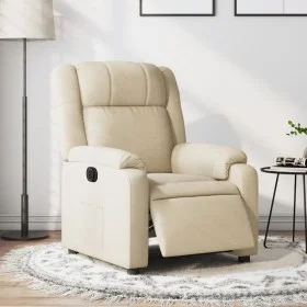 Sillón reclinable eléctrico de tela crema de , Sillones - Ref: Foro24-3205187, Precio: 273,58 €, Descuento: %