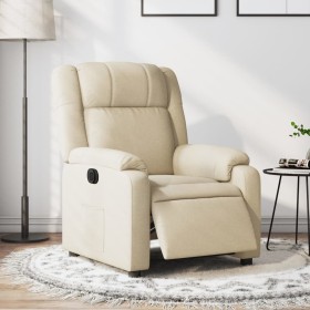 Sillón reclinable eléctrico de tela crema de , Sillones - Ref: Foro24-3205187, Precio: 241,99 €, Descuento: %