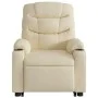 Sillón de masaje eléctrico reclinable elevable tela crema de , Sillones - Ref: Foro24-3206680, Precio: 394,84 €, Descuento: %