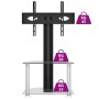Mueble TV esquina 2 niveles para 32-70 pulgadas negro plateado de , Muebles TV - Ref: Foro24-358165, Precio: 103,85 €, Descue...