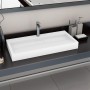Lavabo 100x46x11 cm resina mineral/mármol blanco de vidaXL, Lavabos - Ref: Foro24-144066, Precio: 246,56 €, Descuento: %