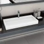 Washbasin 100x46x11 cm mineral resin/white marble by vidaXL, Sinks - Ref: Foro24-144066, Price: 276,36 €, Discount: %