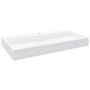 Lavabo 100x46x11 cm resina mineral/mármol blanco de vidaXL, Lavabos - Ref: Foro24-144066, Precio: 246,56 €, Descuento: %