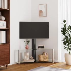 Mueble TV esquina 2 niveles para 32-70 pulgadas negro plateado de , Muebles TV - Ref: Foro24-358171, Precio: 91,84 €, Descuen...