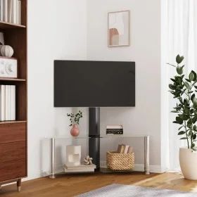 Mueble TV esquina 2 niveles para 32-70 pulgadas negro plateado de , Muebles TV - Ref: Foro24-358171, Precio: 86,77 €, Descuen...