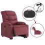 Sillón de masaje elevable eléctrico tela rojo tinto de , Sillones - Ref: Foro24-3206675, Precio: 393,67 €, Descuento: %