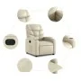 Cream Faux Leather Power Recliner by , Armchairs - Ref: Foro24-3204645, Price: 273,94 €, Discount: %