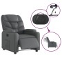 Sillón reclinable eléctrico de cuero sintético gris de , Sillones - Ref: Foro24-3204647, Precio: 254,51 €, Descuento: %