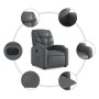 Sillón reclinable eléctrico de cuero sintético gris de , Sillones - Ref: Foro24-3204647, Precio: 254,51 €, Descuento: %