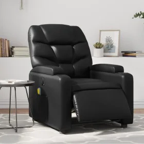 Sillón de masaje reclinable eléctrico cuero sintético negro de , Sillones - Ref: Foro24-3204651, Precio: 287,87 €, Descuento: %