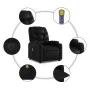 Sillón de masaje reclinable eléctrico cuero sintético negro de , Sillones - Ref: Foro24-3204651, Precio: 287,87 €, Descuento: %