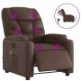 Sillón de masaje reclinable eléctrico cuero sintético marrón de , Sillones - Ref: Foro24-3204653, Precio: 270,80 €, Descuento: %