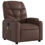 Sillón de masaje reclinable eléctrico cuero sintético marrón de , Sillones - Ref: Foro24-3204653, Precio: 268,21 €, Descuento: %