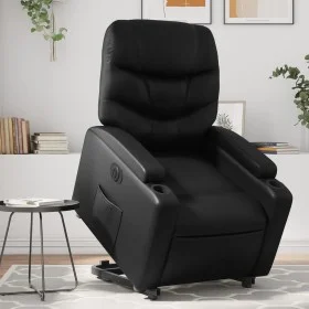 Sillón reclinable y elevable eléctrico cuero sintético negro de , Sillones - Ref: Foro24-3204672, Precio: 359,35 €, Descuento: %