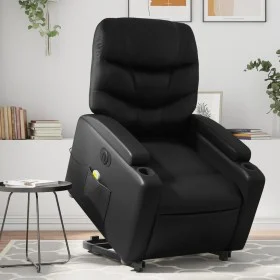 Sillón de masaje elevable eléctrico cuero sintético negro de , Sillones - Ref: Foro24-3204679, Precio: 377,46 €, Descuento: %
