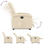 Sillón reclinable elevable de tela color crema de , Sillones - Ref: Foro24-3203987, Precio: 257,56 €, Descuento: %