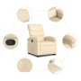 Sillón reclinable elevable de tela color crema de , Sillones - Ref: Foro24-3203987, Precio: 257,56 €, Descuento: %
