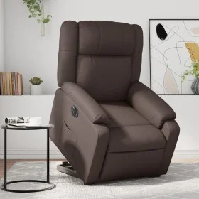 Brown synthetic leather electric reclining lift chair by , Armchairs - Ref: Foro24-3205166, Price: 376,41 €, Discount: %