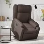 Sillón reclinable elevable eléctrico de cuero sintético marrón de , Sillones - Ref: Foro24-3205166, Precio: 376,41 €, Descuen...
