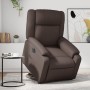 Sillón reclinable elevable eléctrico de cuero sintético marrón de , Sillones - Ref: Foro24-3205166, Precio: 319,56 €, Descuen...