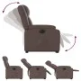 Sillón reclinable elevable eléctrico de cuero sintético marrón de , Sillones - Ref: Foro24-3205166, Precio: 376,41 €, Descuen...