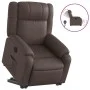 Sillón reclinable elevable eléctrico de cuero sintético marrón de , Sillones - Ref: Foro24-3205166, Precio: 376,41 €, Descuen...