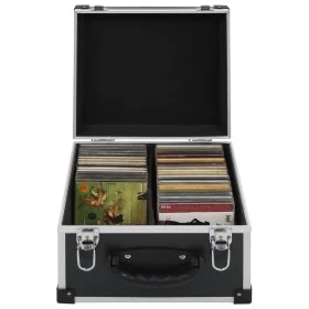 Case for 40 CDs aluminum and black ABS by vidaXL, CD/DVD organizers and boxes - Ref: Foro24-91859, Price: 52,04 €, Discount: %
