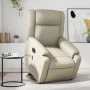 Sillón de masaje elevable eléctrico cuero sintético crema de , Sillones - Ref: Foro24-3205172, Precio: 415,68 €, Descuento: %