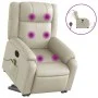 Sillón de masaje elevable eléctrico cuero sintético crema de , Sillones - Ref: Foro24-3205172, Precio: 415,68 €, Descuento: %