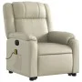 Sillón de masaje elevable eléctrico cuero sintético crema de , Sillones - Ref: Foro24-3205172, Precio: 415,68 €, Descuento: %