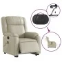 Sillón de masaje elevable eléctrico cuero sintético crema de , Sillones - Ref: Foro24-3205172, Precio: 415,68 €, Descuento: %