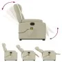 Sillón de masaje elevable eléctrico cuero sintético crema de , Sillones - Ref: Foro24-3205172, Precio: 415,68 €, Descuento: %