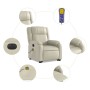 Sillón de masaje elevable eléctrico cuero sintético crema de , Sillones - Ref: Foro24-3205172, Precio: 385,14 €, Descuento: %