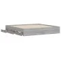 Cama con cajones madera ingeniería gris Sonoma 200x200 cm de , Camas y somieres - Ref: Foro24-3207250, Precio: 191,18 €, Desc...