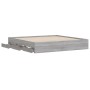 Cama con cajones madera ingeniería gris Sonoma 200x200 cm de , Camas y somieres - Ref: Foro24-3207250, Precio: 193,77 €, Desc...