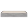 Cama con cajones madera ingeniería gris Sonoma 200x200 cm de , Camas y somieres - Ref: Foro24-3207250, Precio: 193,77 €, Desc...