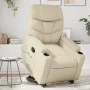 Sillón reclinable de masaje de pie cuero artificial color crema de , Sillones - Ref: Foro24-3204666, Precio: 321,06 €, Descue...