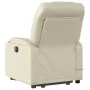 Sillón reclinable de masaje de pie cuero artificial color crema de , Sillones - Ref: Foro24-3204666, Precio: 321,06 €, Descue...