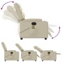 Sillón reclinable de masaje de pie cuero artificial color crema de , Sillones - Ref: Foro24-3204666, Precio: 298,39 €, Descue...