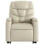 Sillón reclinable de masaje de pie cuero artificial color crema de , Sillones - Ref: Foro24-3204666, Precio: 321,06 €, Descue...
