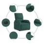 Dark green electric reclining armchair in fabric. by , Armchairs - Ref: Foro24-3204806, Price: 240,85 €, Discount: %