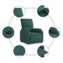 Sillón reclinable eléctrico tela verde oscuro de , Sillones - Ref: Foro24-3204806, Precio: 236,19 €, Descuento: %