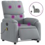 Sillón reclinable de masaje eléctrico tela gris claro de , Sillones - Ref: Foro24-3204812, Precio: 243,91 €, Descuento: %